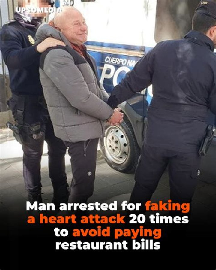 50-year-old man arrested after faking heart attack in 20 restaurants to avoid paying bill