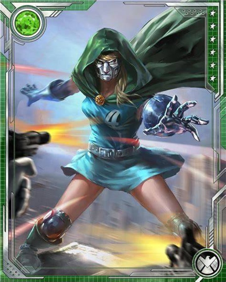 A grown-up Valeria Richards, daughter of Reed and Sue Storm, in Marvel Comics.