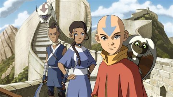Aang, Sokka, Katara, Momo