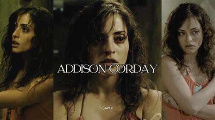 Addison Corday stuck in the "Razor Box" trap from Saw II