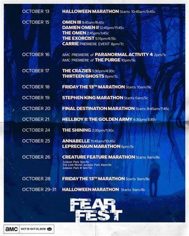 AMC Announces Full Line-Up Of Horror Movies For 2019 FearFest