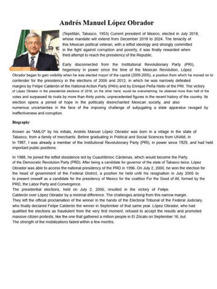 Andr&eacute;s Manuel ... Biography