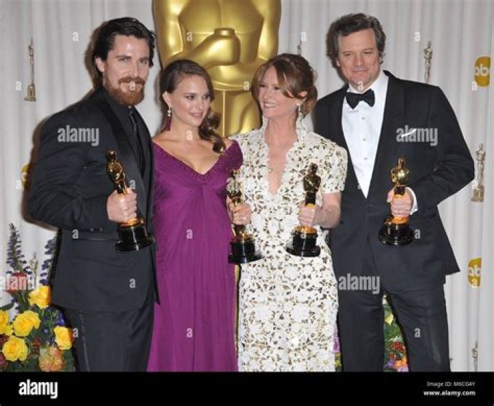 Christian Bale, Natalie Portman, Melissa Leo and Colin Firth pose in the press room during the 83rd Annual Academy Awards held at the Kodak Theatre on February 27, 2011 in Hollywood, California. (Photo by Jeffrey Mayer/WireImage)