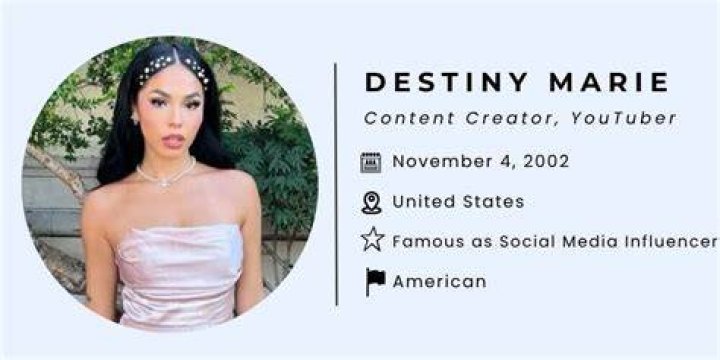 Destiny Marie - Bio, Facts, Family Life of Instagram Model