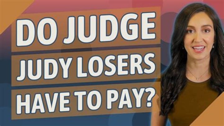 Do The Losers On Judge Judy Have To Pay? – Celebrity
