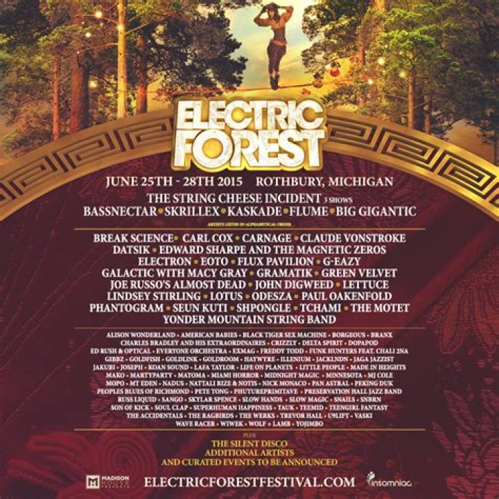 Electric Forest 2015 Lineup Is Really, Really Good