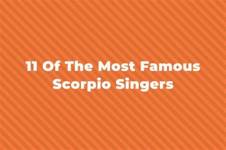 Famous Scorpio Pop Singers