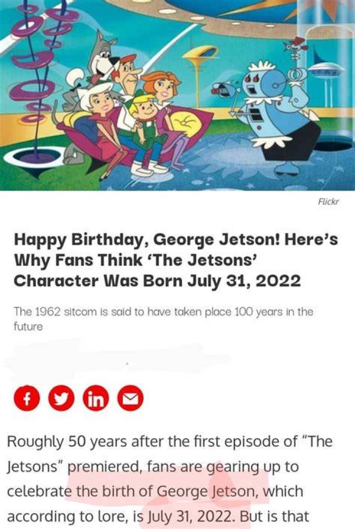 Fans celebrate the birth of George Jetson