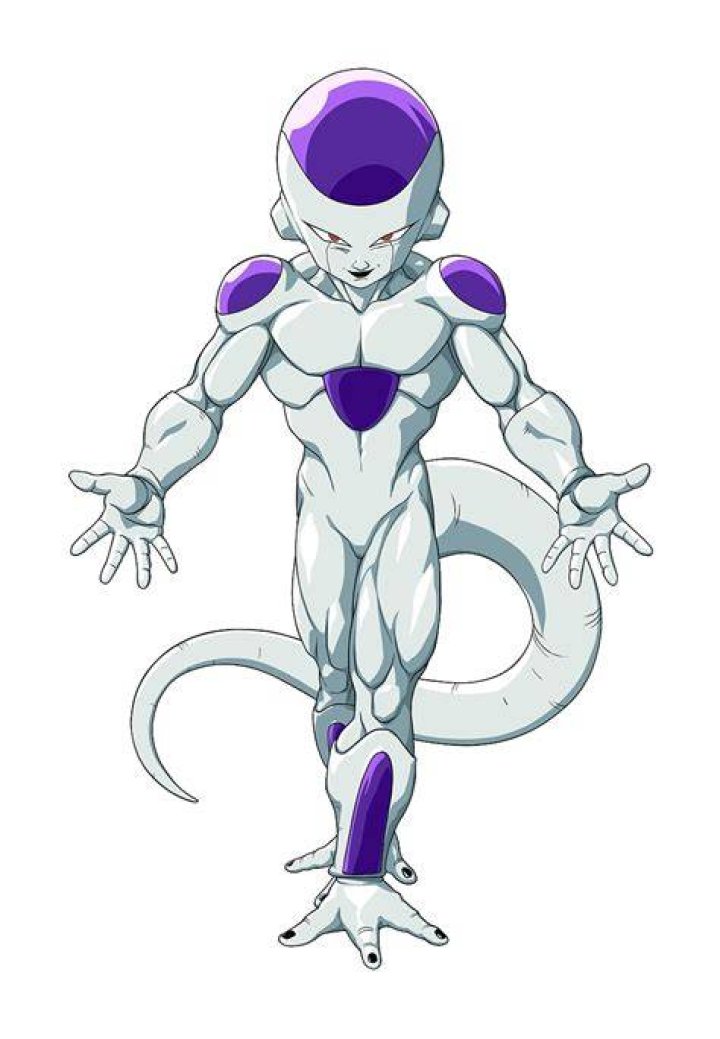 Frieza in his Final Form is pointing his finger.