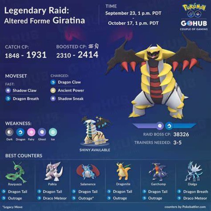Giratina from Pok&eacute;mon Go