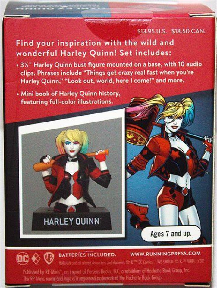 Harley Quinn is talking to a venus fly trap.