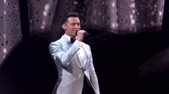 Hugh Jackman is singing as P.T. Barnum.