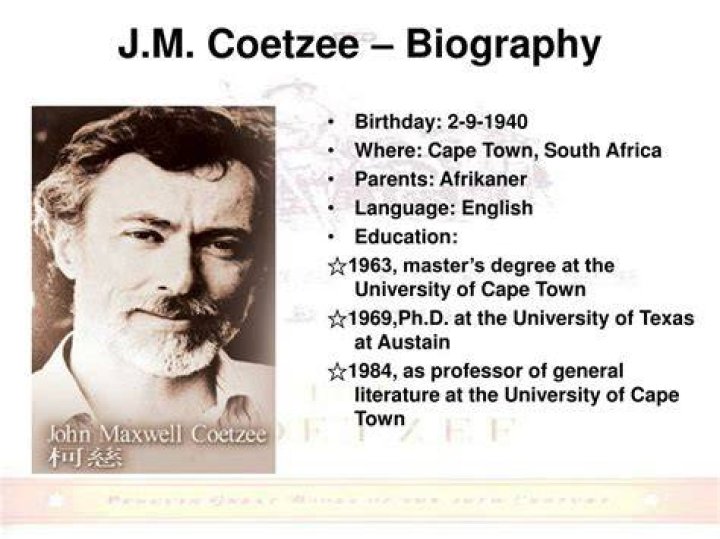 J. M. Coetzee Biography - Facts, Childhood, Family Life & Achievements