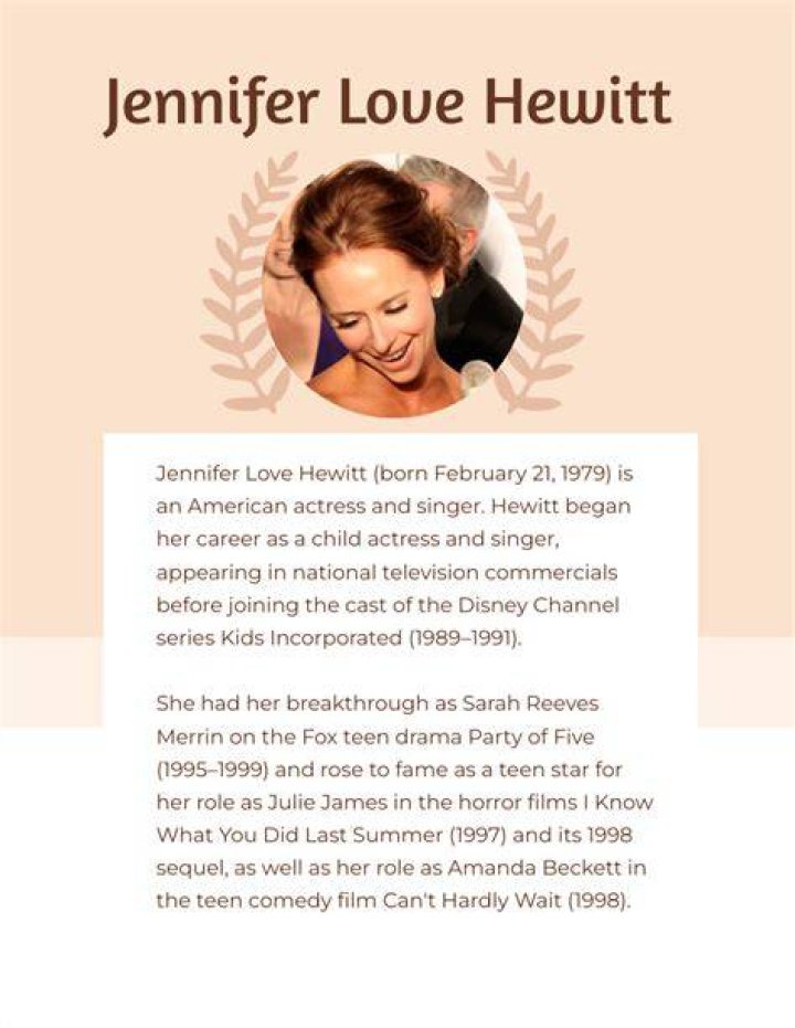 Jennifer Love Hewitt Biography - Facts, Childhood, Family Life & Achievements