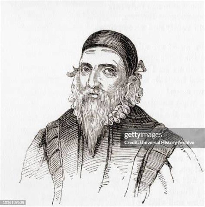 John Dee holding the Ruby