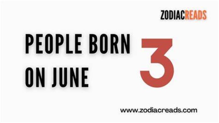 June 3 Birthdays Of Famous People - Characteristics And Personality Traits