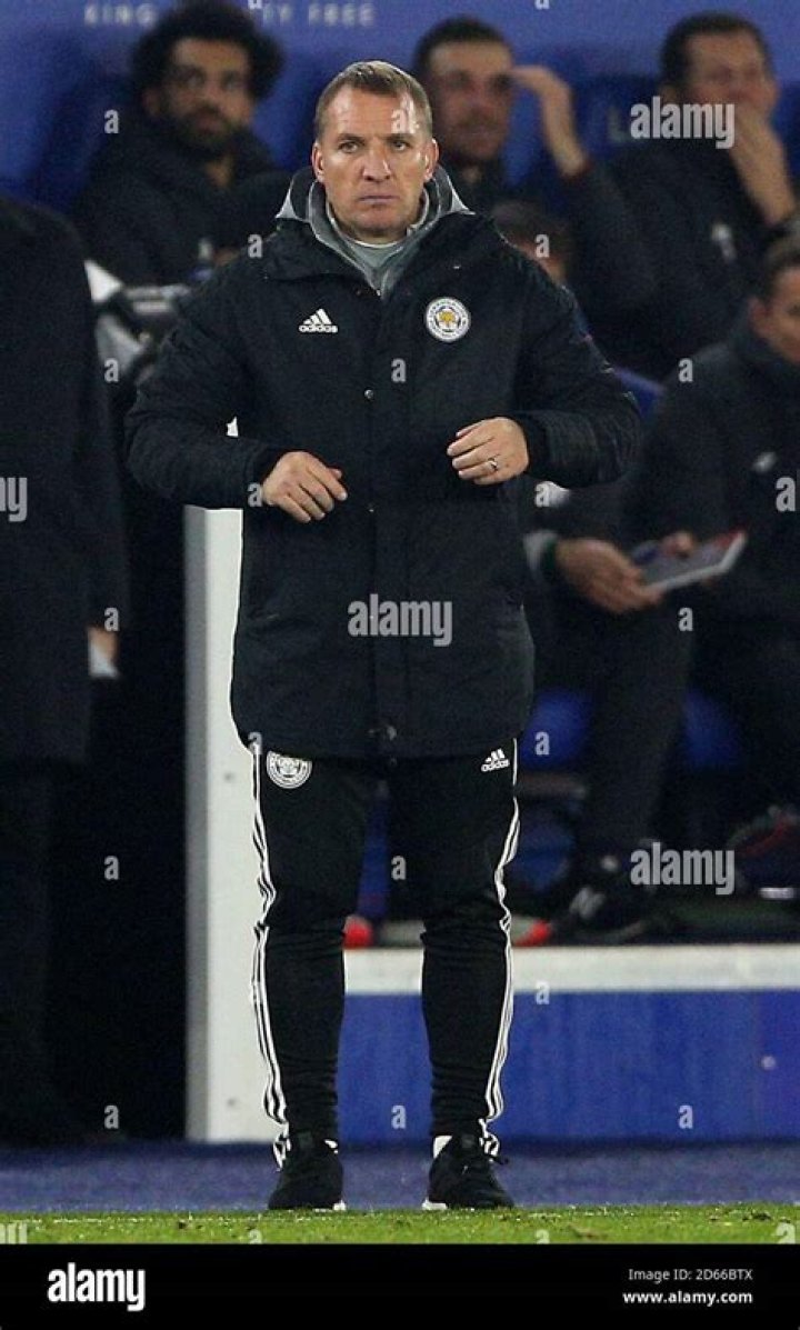 Leicester manager Brendan Rodgers in pensive mood