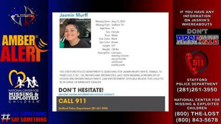 Missing Jasmin Murff Update: Authorities activated an Amber Alert across Texas to find to Find Her