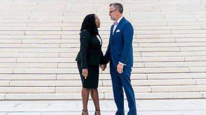Ron DeSantis siblings: Who is his sister Christina DeSantis and cause of death? 1 Patrick G. Jackson holding the Bible whiles his wife is sworn in 4