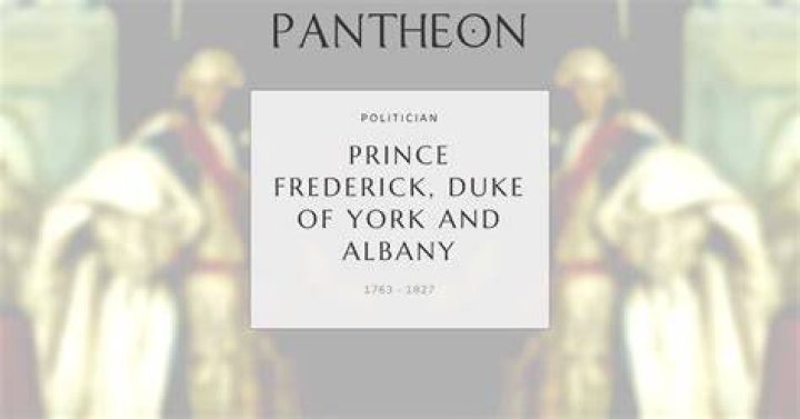 Prince Frederick, Duke Of York And Albany Biography