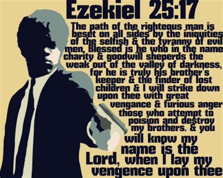 ‘Pulp Fiction’s Bible verse, Ezekiel 25:17, explained