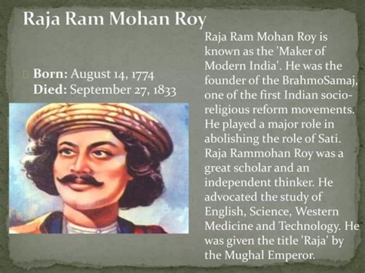 Raja Ram Mohan Roy Biography