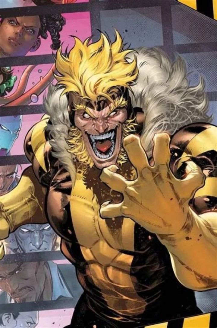 Sabretooth from Marvel's X-Men, snarling.