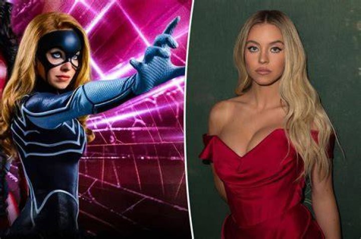 Sydney Sweeney in costume as Julia Carpenter/Arachne in Madame Web.