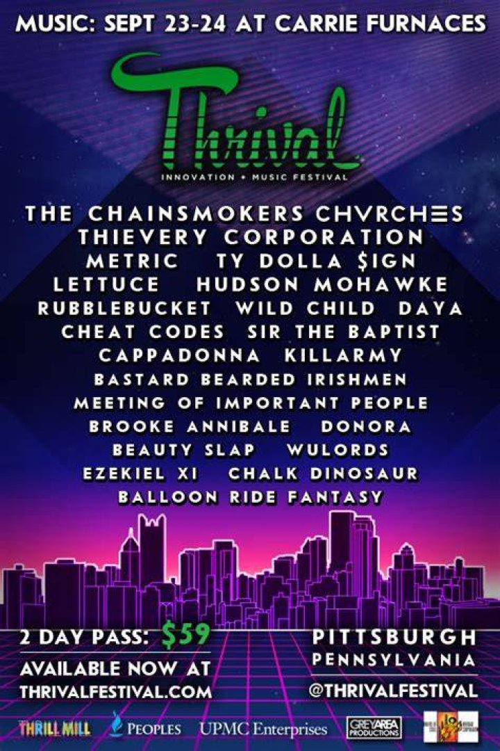 The Chainsmokers, Chvrches And More Top Thrival Fest Lineup