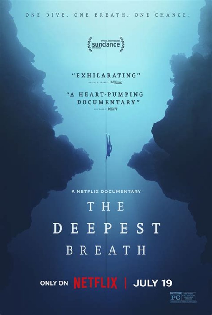 The Deepest Breath. (L to R) Alessia Zecchini and Stephen Keenan in The Deepest Breath.