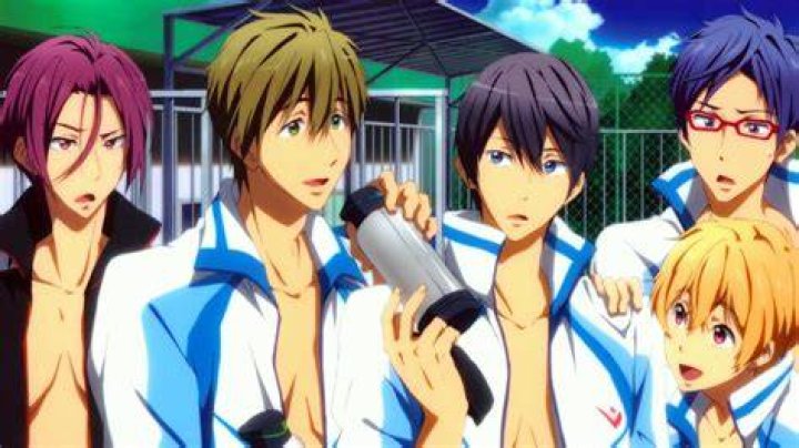 The Iwatobi swim club is jumping into the water.