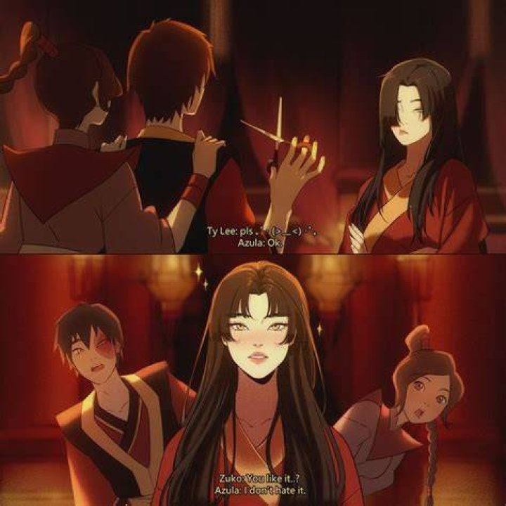 Ty Lee, Azula, Zuko, and Mai attend a beach party in Avatar: The Last Airbender
