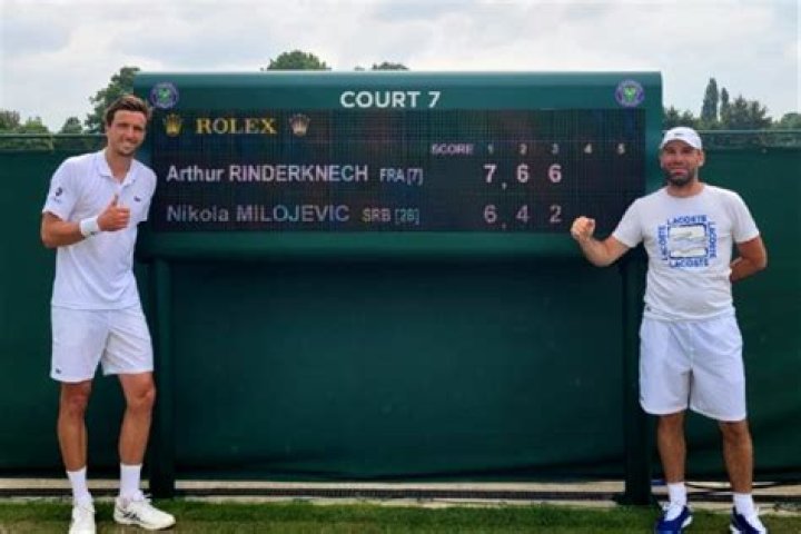 Who is Arthur Rinderknech coach Sébastien Villette?