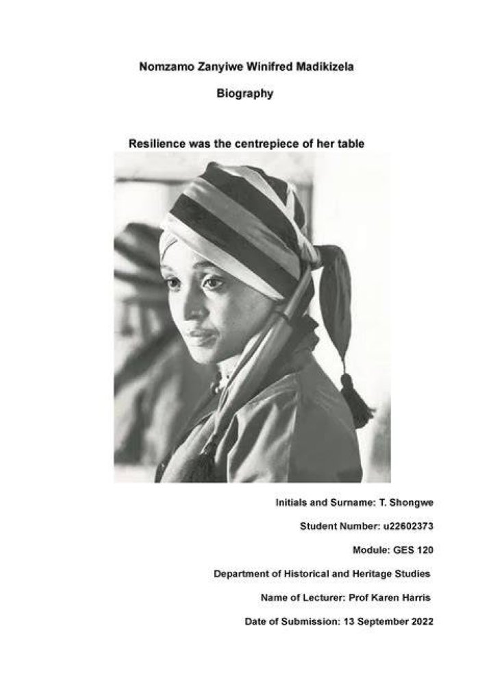 Winnie Madikize... Biography